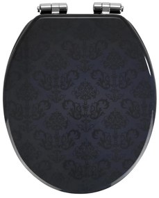 WENKO 22977100-Sedile WC BELLEVUE 35,5x42,5 cm antracite/argento