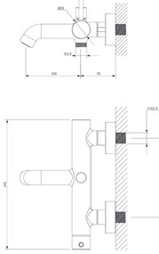 OMNIRES Y1230CR - Rubinetto vasca da bagno Y cromo lucido