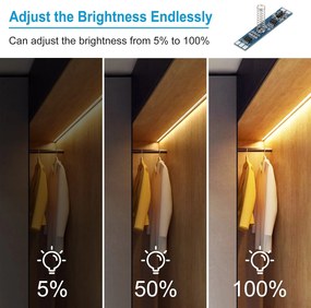 Interruttore LED Dimmer Touch Da Incasso CCT con Memoria 0V e Cambio della Temperatura Colore Tensione di Ingresso 12V-24V DC Tensione di Uscita 12V-24V DC Altezza della Molla 20mm