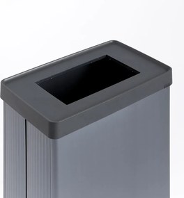 Pattumiera Alta 54L Interno Esterno Keter Verto Recycle 43,5x26,5x68,7 cm con Bordo Copri Sacco in Plastica Blu Perla...