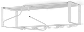 Attaccapanni da parete bianco in metallo con scaffale 70 cm Rex – Spinder Design