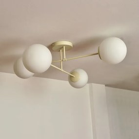Plafoniera a soffitto MOON 4xE27/15W/230V colore crema