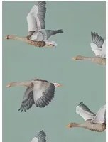 Gänse Tapete Elysian Geese von Sanderson - Blue Clay