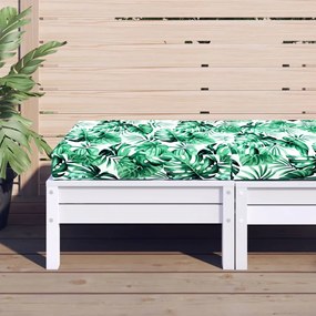 Cuscino Pallet Motivo A Foglie 60x60x10 Cm İn Tessuto Oxford /