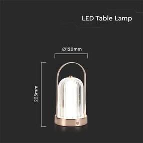Lampada da tavolo LED dimmerabile LED/1W/5V 3000-6000K 1800 mAh oro