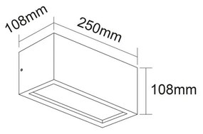 Plafoniera moderno da esterno Vigo E27 25 cm x 10.8 cm IP54