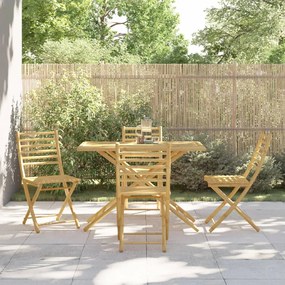 Set Da Pranzo Da Giardino 5 Pz İn Bambù /