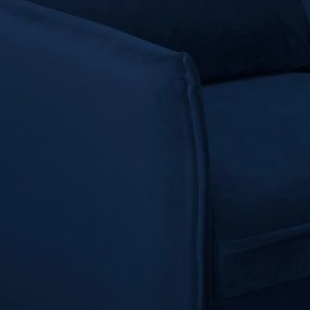 Divano blu scuro con rivestimento in velluto 138 cm Juli – Ropez