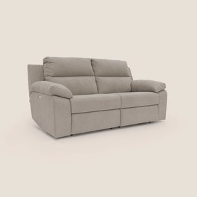 Romeo Divano relax con recliner elettrico in morbido tessuto impermeabile T02 beige