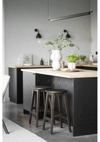 Set di sedie da bar marrone scuro in rovere massiccio 2 pz (altezza della seduta 65 cm) Austin – Rowico