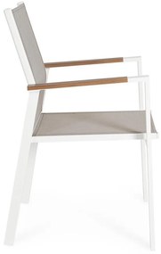 Sedie da esterno in set bianche in metallo 4 pz Heta – Bizzotto