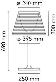 Flos KTribe Table 2 Lampada da tavolo 69 cm a luce diffusa in alluminio e diffusore esterno Bronzo Alluminizzato