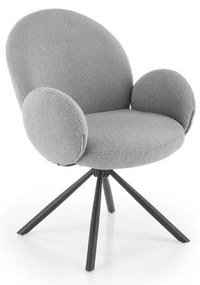 Sedia da pranzo KIVA, 1 pezzo, grigia