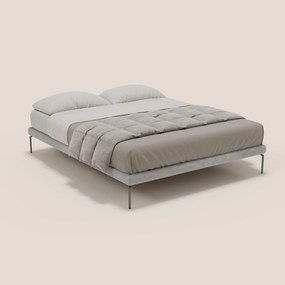 Ring sommier sfoderabile con piedi alti 24 cm in tessuto impermeabile T14 grigio chiaro