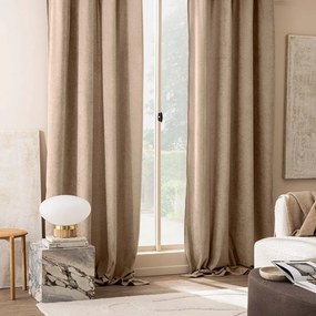 Tenda marrone chiaro in bouclé 140x260 cm Winona – douceur d'intérieur