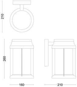 Philips - Applique da esterno BELLINI 1xE27/25W/230V IP44