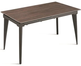 Tavolo allungabile 180 cm ULISSE con top grčs porcellanato effetto Legno Tek