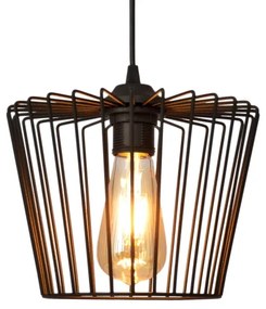 Lampadario a sospensione con filo TORRI 3xE27/15W/230V nero