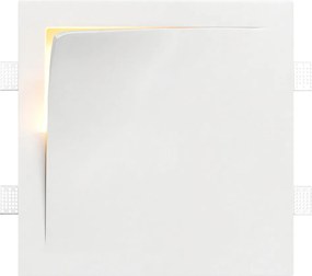 Applique da Incasso E14 FOLD Quadrata in Gesso Pitturabile