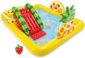Piscina con Scivolo Parco Giochi per Bambini Intex Gonfiabile Frutta con Palline