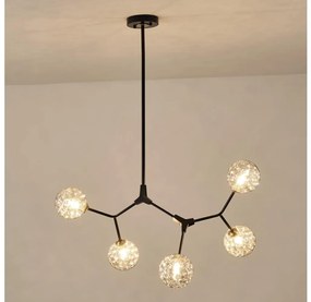 Lampadario a sospensione con supporto rigido 5xG9/15W/230V grigio