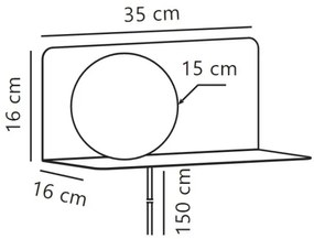 Nordlux - Applique con mensola LILIBETH 1xE14/25W/230V blu