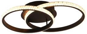 Plafoniera LED neoclassico Ludo, nero Ø 42 cm, 3000 lumen