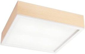 Plafoniera NATURAL SQUARE 4xE27/15W/230V 39x39 cm pino/bianco