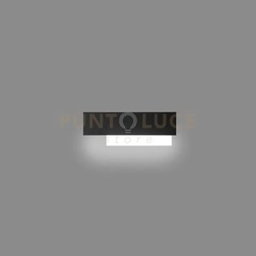 Doha a/p - applique nero a led 3000k 1270lm 15w alluminio e metacri...