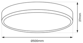 Plafoniera LED MAQ 40W 230V 3000/4000/6500K IP40 nera