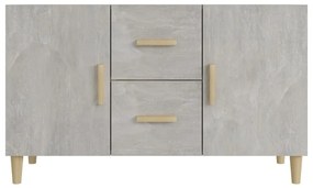 Credenza grigio cemento 100x36x60 cm in legno multistrato