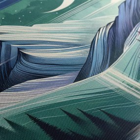 Quadro su tela – Bosco e montagne di notte