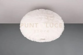 Furry plafoniera effetto piuma bianca d. 50cm 2 luci attacco e27