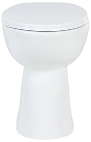 WC Sospeso con Design Senza Bordi 7 cm Più Alto Ceramica Bianca