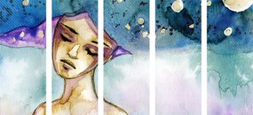Quadri 5 pezzi – Fata lunare