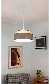 Lampadario a sospensione con filo GRACE 1xE27/60W/230V diametro 40 cm color crema/marrone