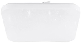 Plafoniera Moderna Frania-S Acciaio Bianco Luce Led Integrato 14,6W