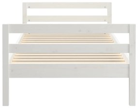 Giroletto bianco 90x200 cm in legno massello di pino