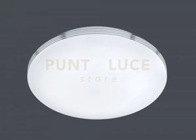 Apart plafoniera led bagno con bordo cromo d.35cm 18w 1850lm 3000k