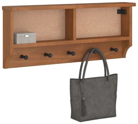 Appendiabiti Da Parete Sandnes 87x12x35 Cm İn Legno Di Pino /