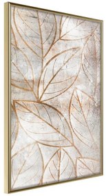 Poster  Copper Leaves  Cornice Quadri Cornice d'oro, Larghezza x Altezza Home decor 20x30