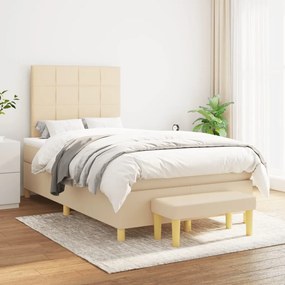 Giroletto A Molle Con Materasso Crema 120x200 Cm İn Tessuto /