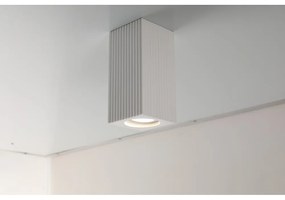 Plafoniera LED GU10 e GU5.3 in Gesso Pitturabile Quadrato 70x140mm Materiale Gesso