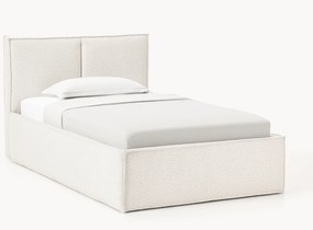 Letto singolo imbottito in bouclé con contenitore Dream