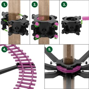 Decorazione natalizia a LED 10xLED/4xAA treno