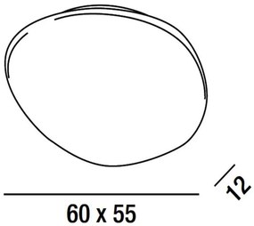 Plafoniera con diffusore in acrilico bianco effetto "cielo stellato".