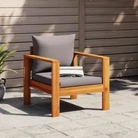 Sedia da Giardino con Cuscini in Legno Massello di Acacia 367627