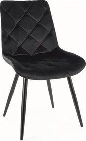Sedia Ralph in velluto nero Blu19