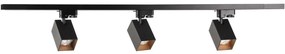 Faretto per sistema a binario SQUARE 3xGU10/10W/230V + 1 m rotaia sistema