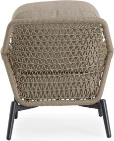 Poltrona da esterno marrone chiaro in metallo Eulero – Bizzotto